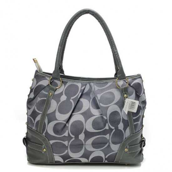 Coach Poppy In Signature Medium Grey Totes AEL  Coach Poppy In Signature Medium Grey Totes AEL